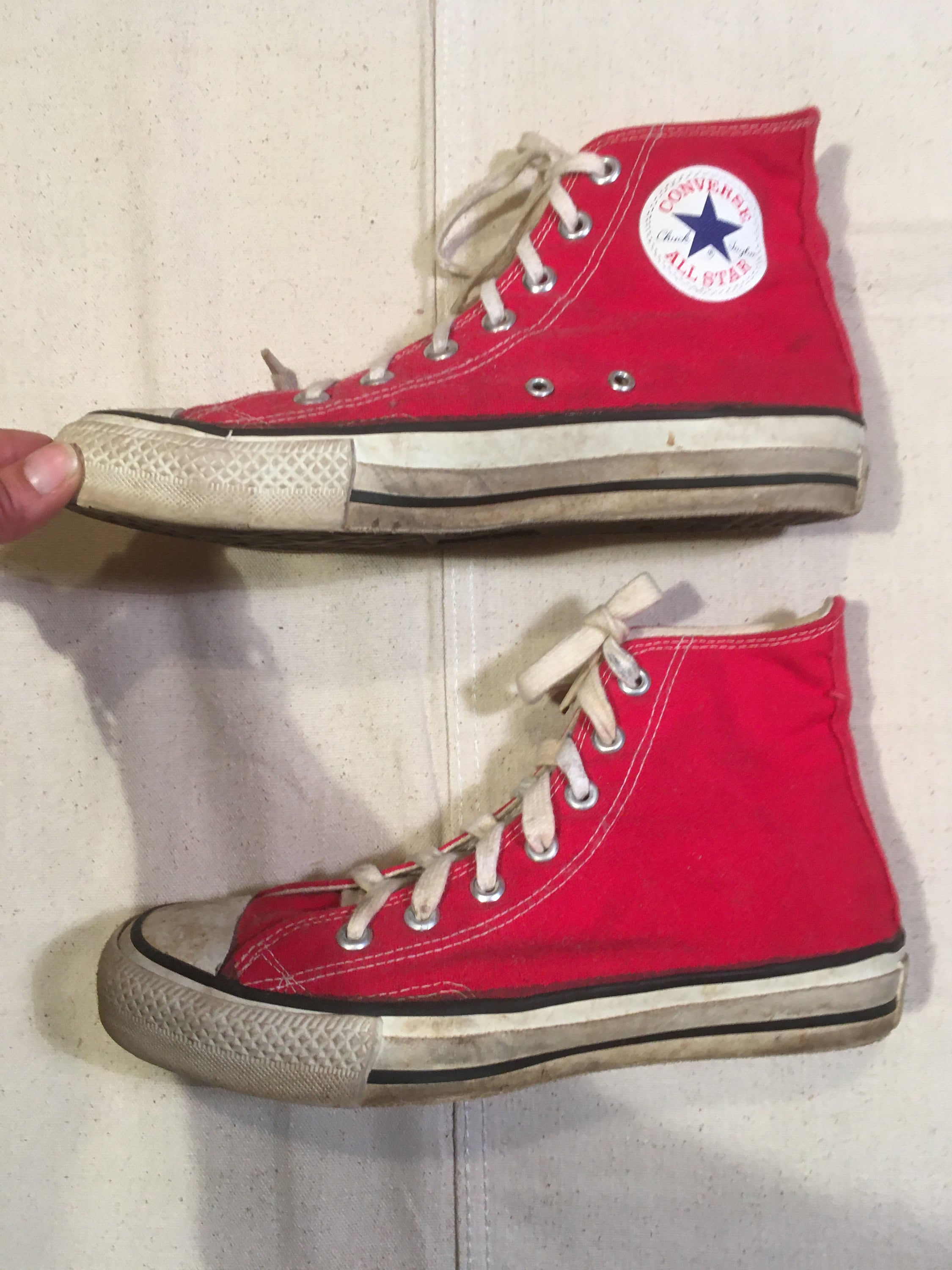 Vintage 80s Converse Made in Usa Chuck Taylor Extra Stitch Hi Top