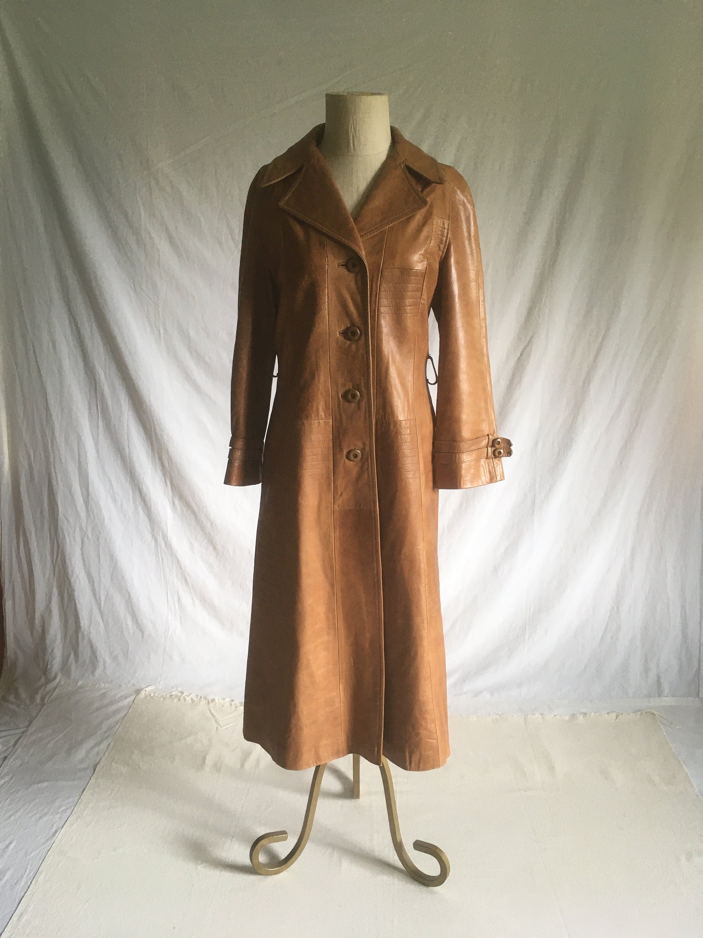 60-70s Vintage Oversized Satin long coat