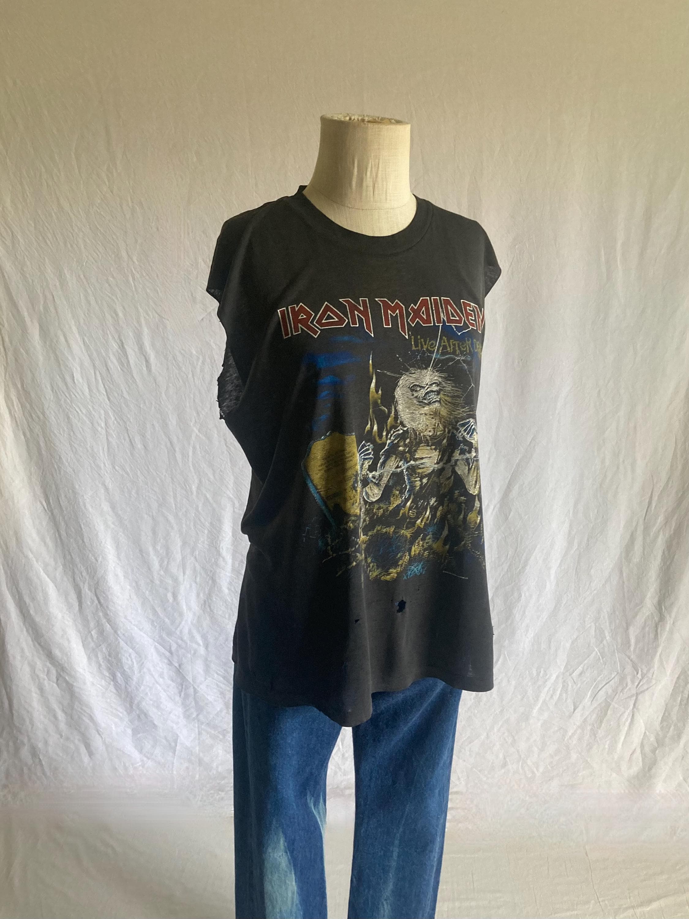 ヴィンテージ 80年代 アイアン・メイデン Tシャツ ライブ・アフター