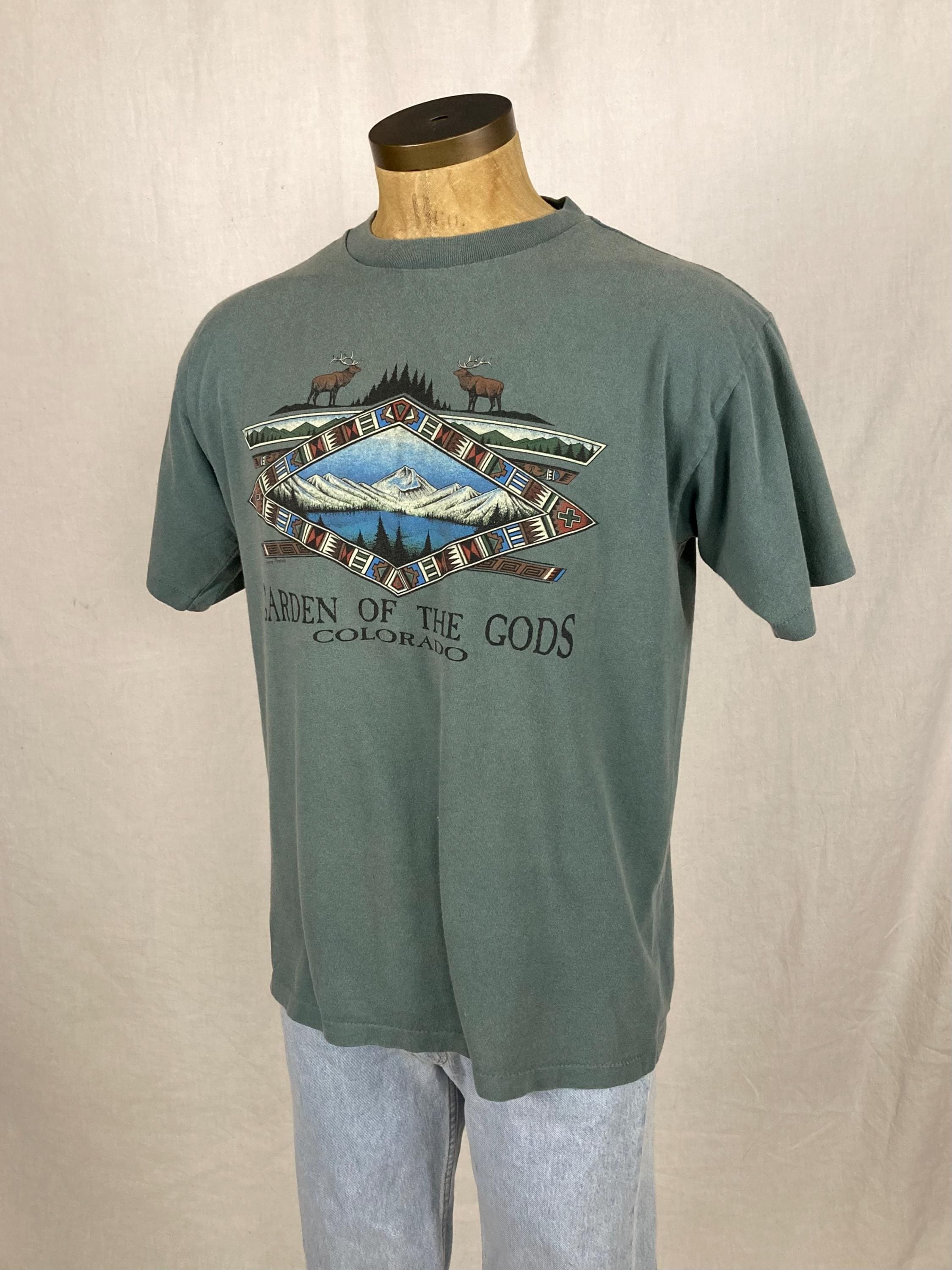 Vintage 90s Garden of the Gods Colorado T Shirt Prairie Mountain
