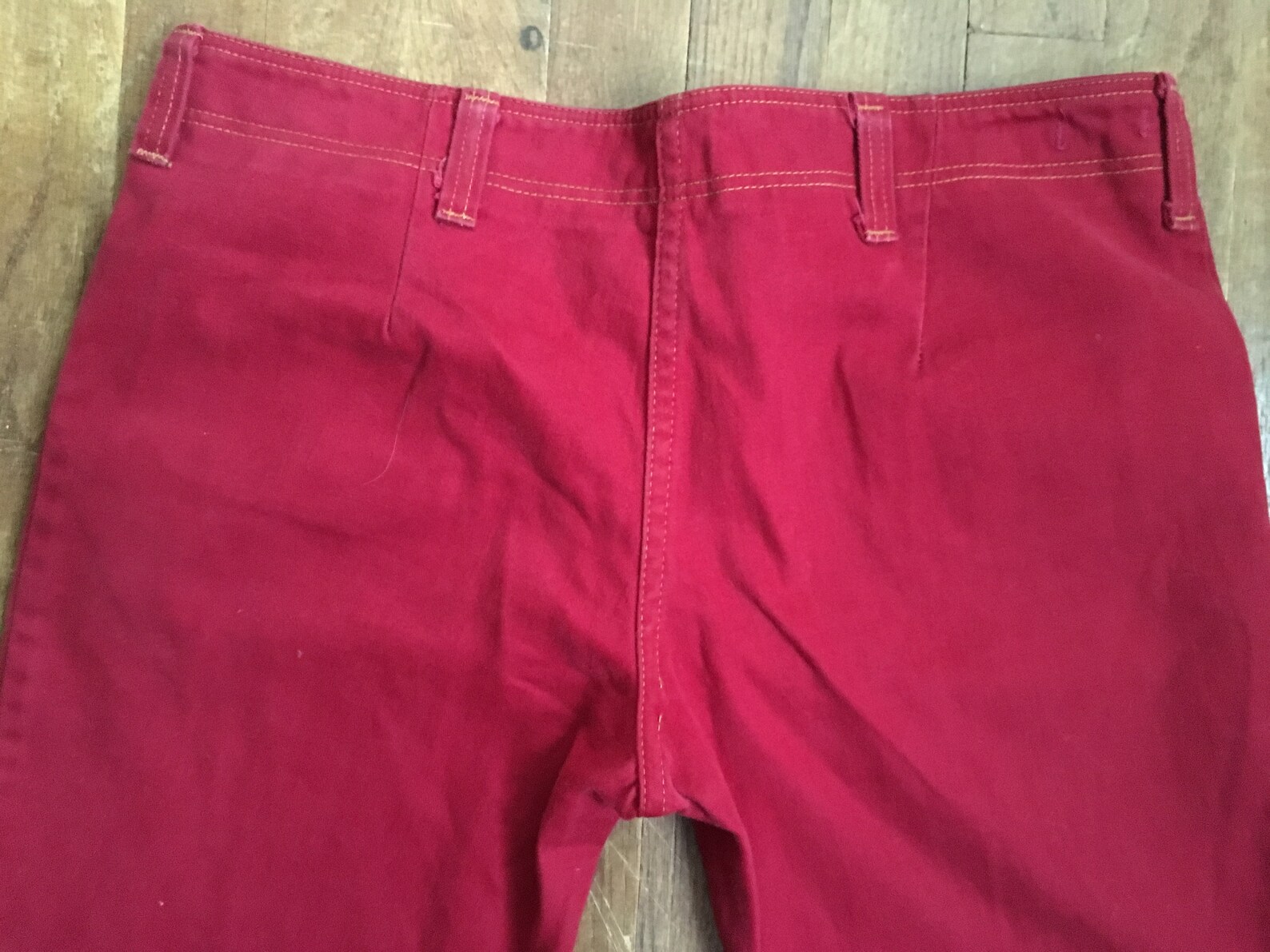 Vintage 70s Red Hip Hugger Wide Leg Jeans Made in Usa 34 X 28 - Etsy