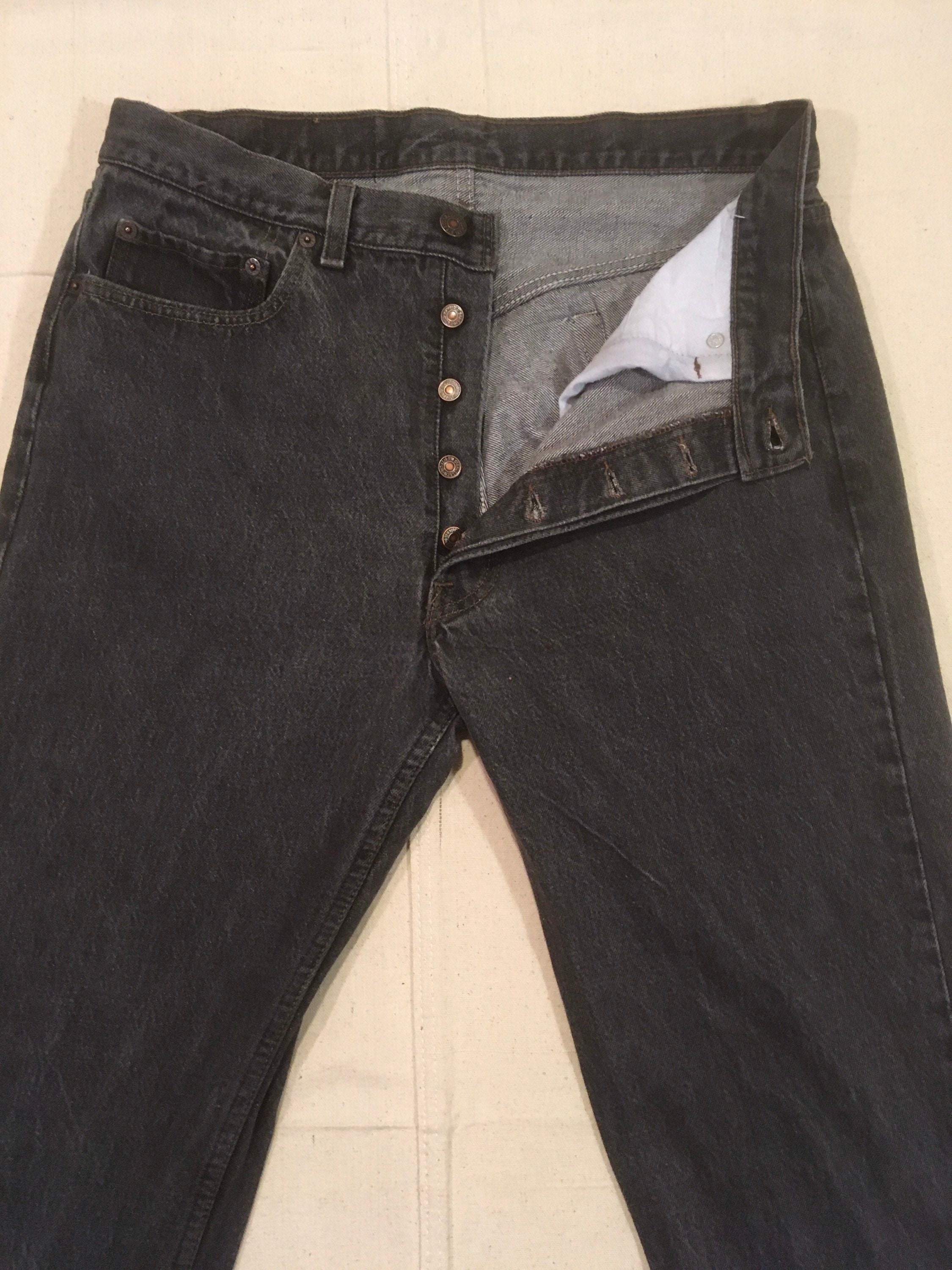 Vintage 90s Levis 501 Made in Usa Black Jeans 33/34 X 32 - Etsy Vintage 90s Levis 501 Made in Usa Black Jeans 33/34 X 32 - Etsy