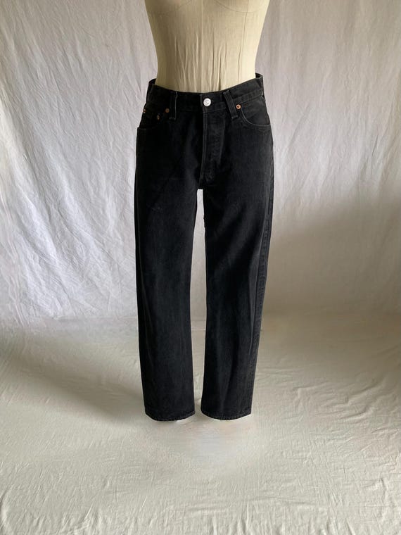 Vintage 90s Levis 501 Black Jeans for Women Made in Usa 27/28 X 29 