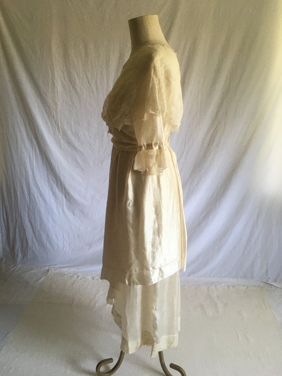 vintage antique dress montgomery ward co white si… - image 5