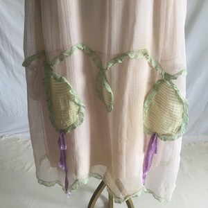 vintage 1920s drop waist purple sheer lawn dress handmade antique day dress flapper frock great gatsby art deco 20s fashion image 8