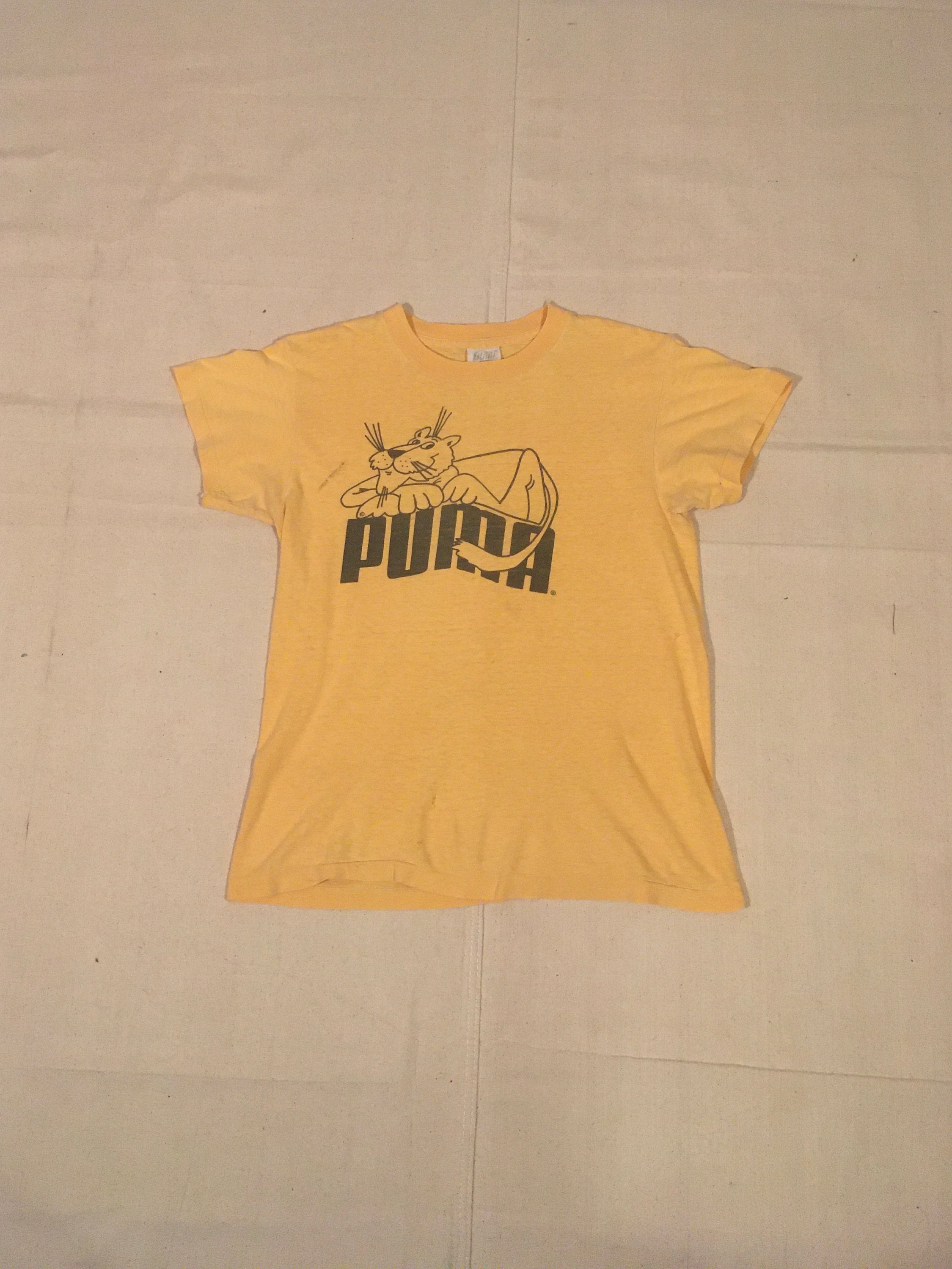 Vintage 70s Hop Cotton Style Stitch Tee Wear T Thin New 1970s Puma - Worn Single Rap Yellow Street Etsy Hip Sports Zealand Shirt