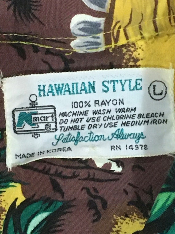 vintage 50s Kmart Hawaiian style rayon button up … - image 4