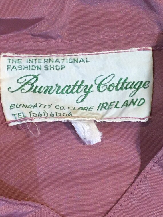 vintage 70s Bunratty Cottage Clare Ireland mauve … - image 3