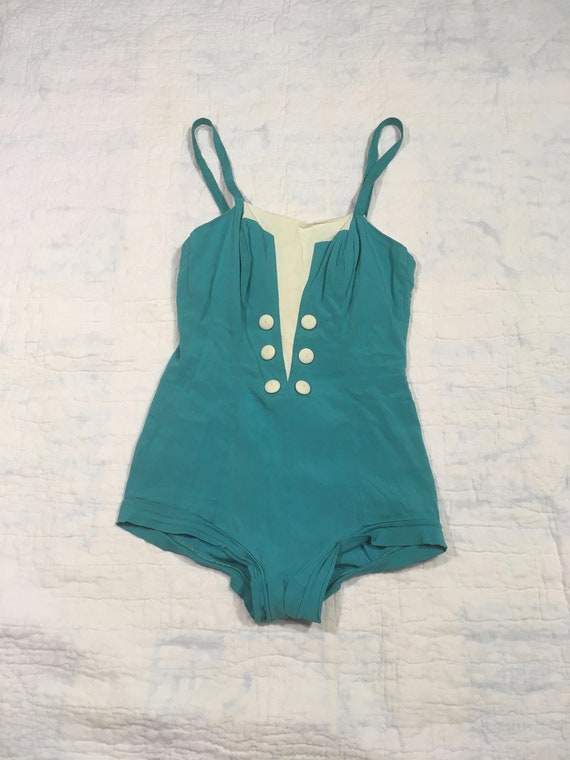 vintage 40s styled by Lee swimplay suits zip back… - image 5