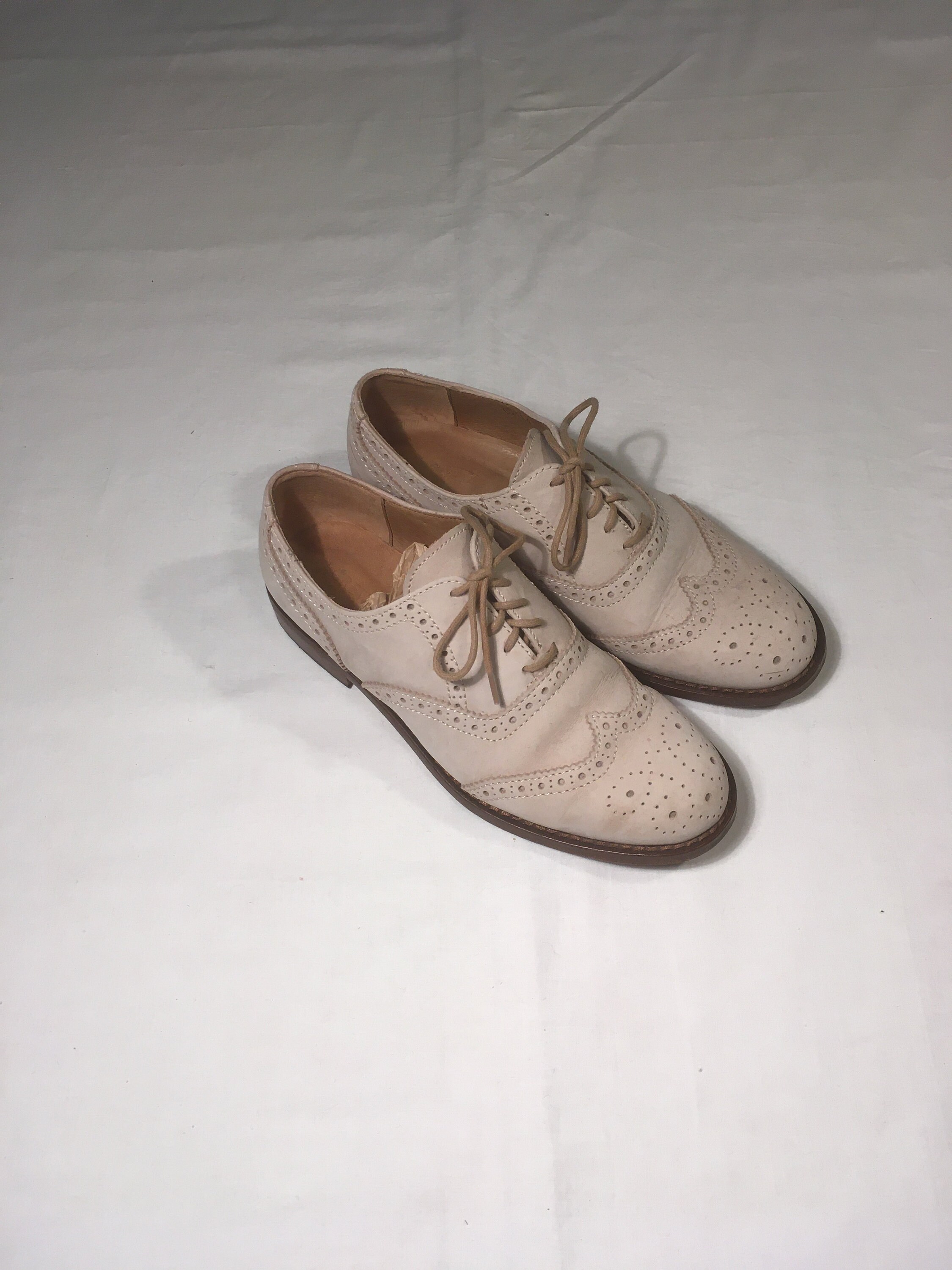 靴 J.CREW U-TIP MOCCASIN Shoes Spectator Vtg J Crew Spectator Shoes 10.5M Wingtip Oxfords Brown White