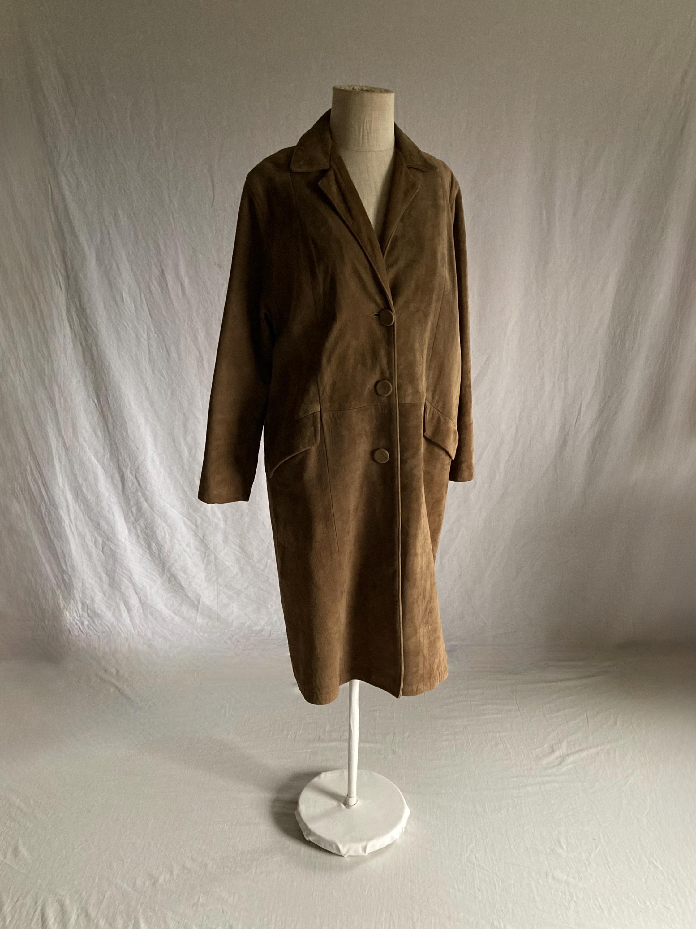 ジャケット・アウター vintage archive long coat Vintage 60s Womens Brown Car Coat Pleather Long Jacket Vinyl Mod
