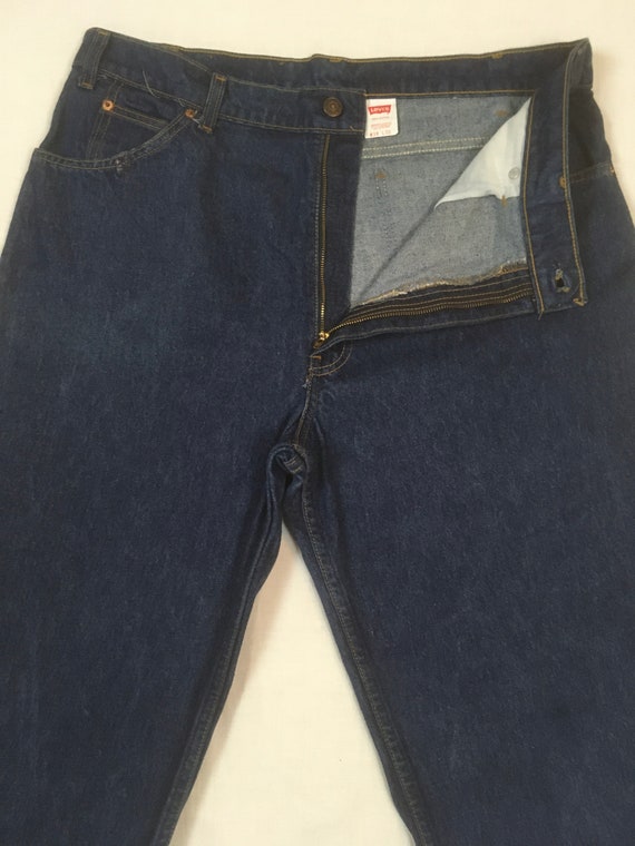 vintage 90s levis 550 orange tab cut offs blue je… - image 3