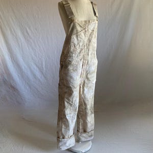 vintage dickies overalls hand vegetable dyed bib overalls ooak work wear 34