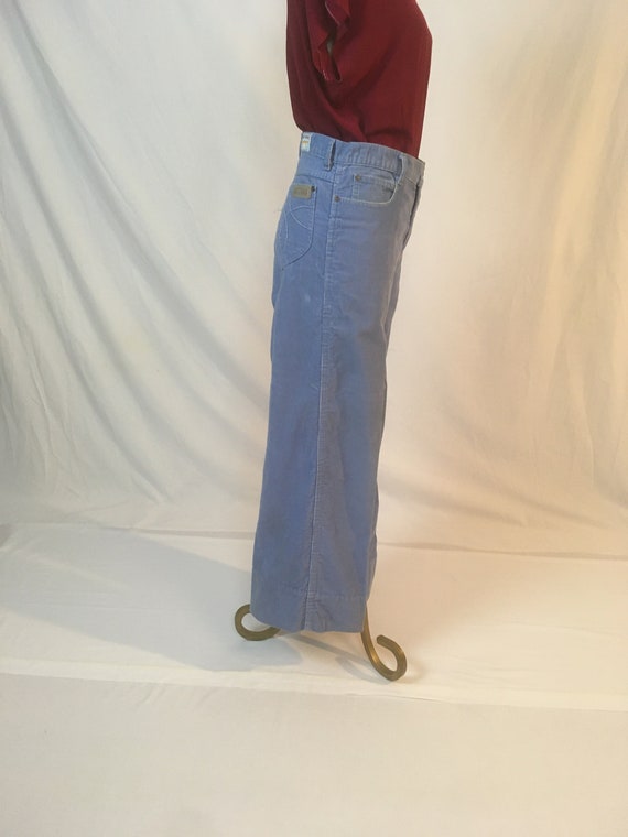 vintage 70s brittania smokey blue corduroy pants … - image 10