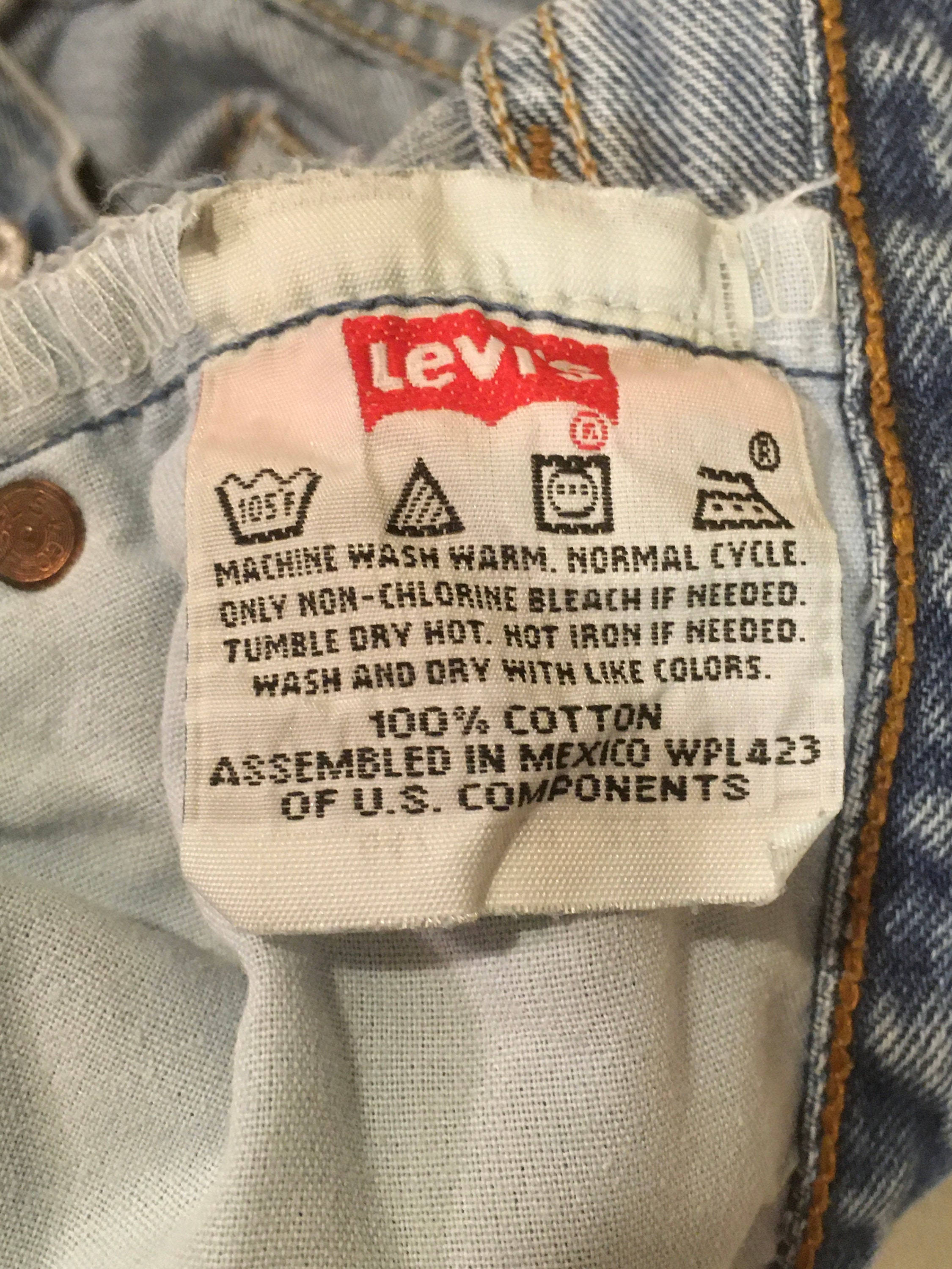 Vintage 90s Levis 501 Blue Jeans 34 X 30 Made in Mexico Button Fly