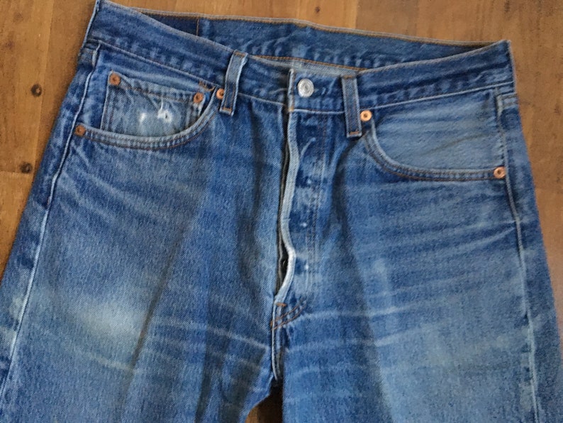 vintage levis 501 xx blue jeans made in usa 31 x 31 image 4