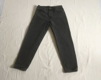 vintage 90s levis 550 orange tab black jeans relaxed fit tapered leg 33 x 31