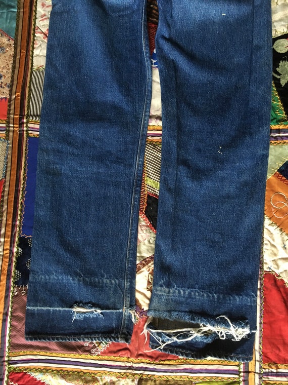 vintage levis 501 XX big E selvedge redline black… - image 6