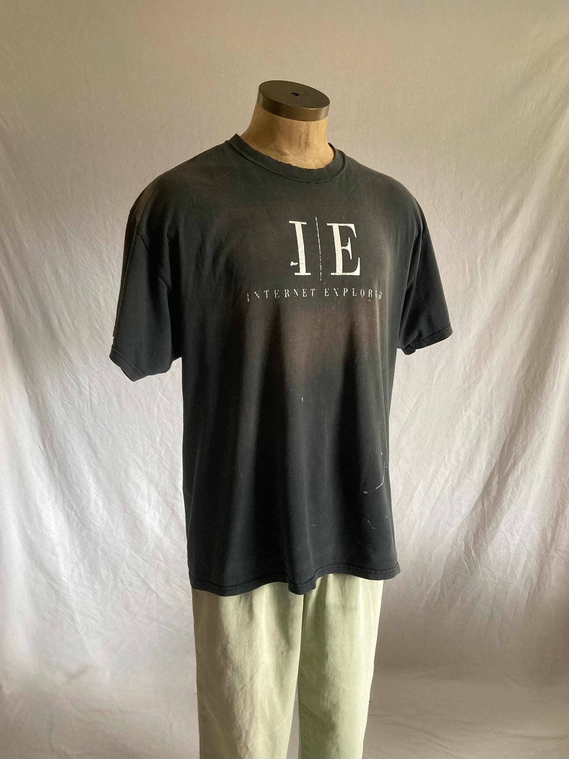 Vintage 90s Internet Explorer T Shirt 1990s Microsoft World Wide