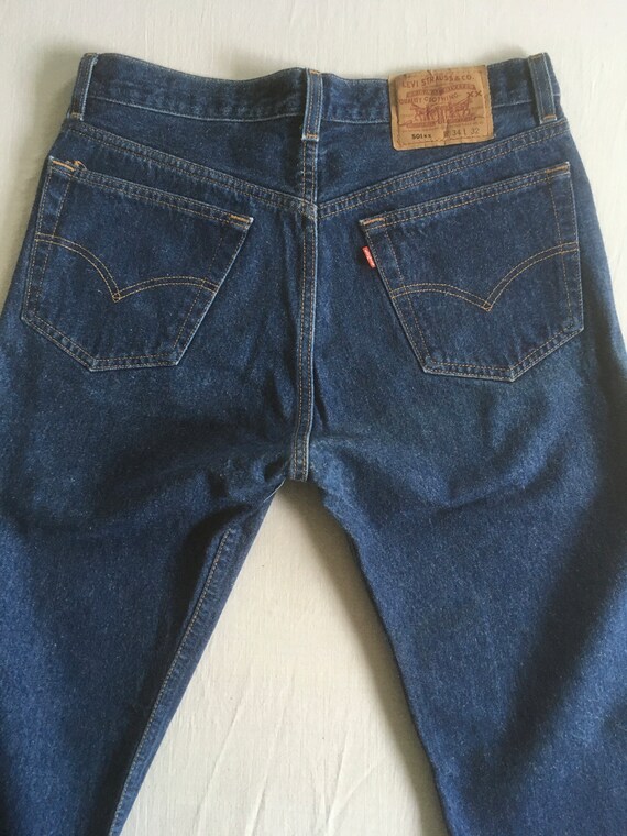 vintage 90s levis 501xx made in usa blue jeans 31… - image 8