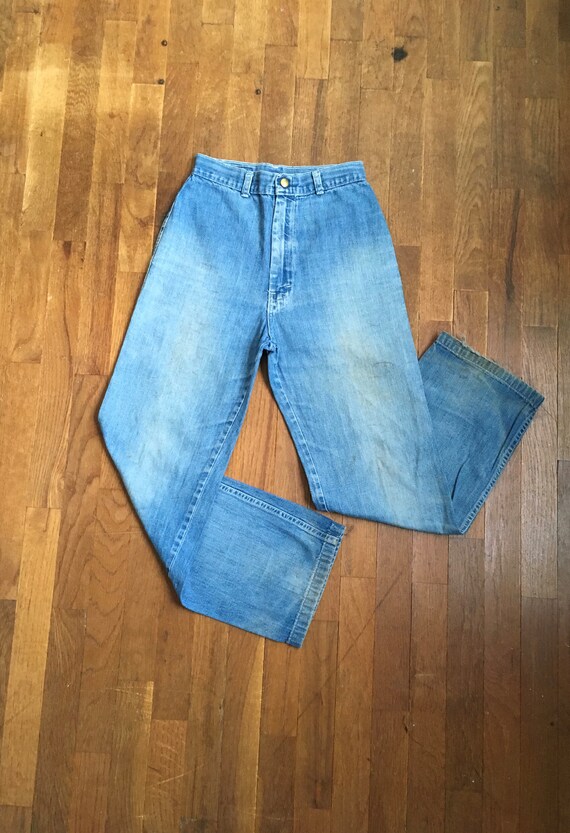 Vintage 70s Live Ins Collections High Waist Talon 42 Zip Jeans Etsy