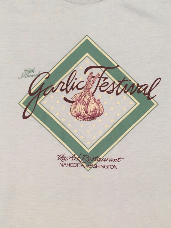 vintage 80s fifth annual garlic festival 1986 ark… - image 2