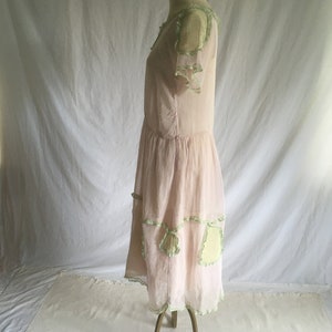 vintage 1920s drop waist purple sheer lawn dress handmade antique day dress flapper frock great gatsby art deco 20s fashion image 6