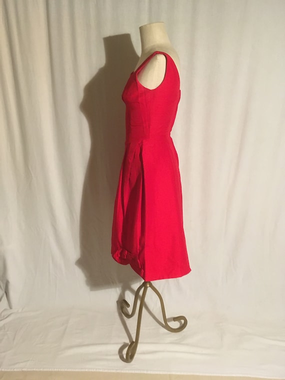 vintage 50s Minx Modes womens red zip back fit an… - image 6