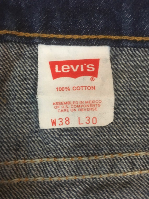 vintage 90s levis 550 orange tab cut offs blue je… - image 5