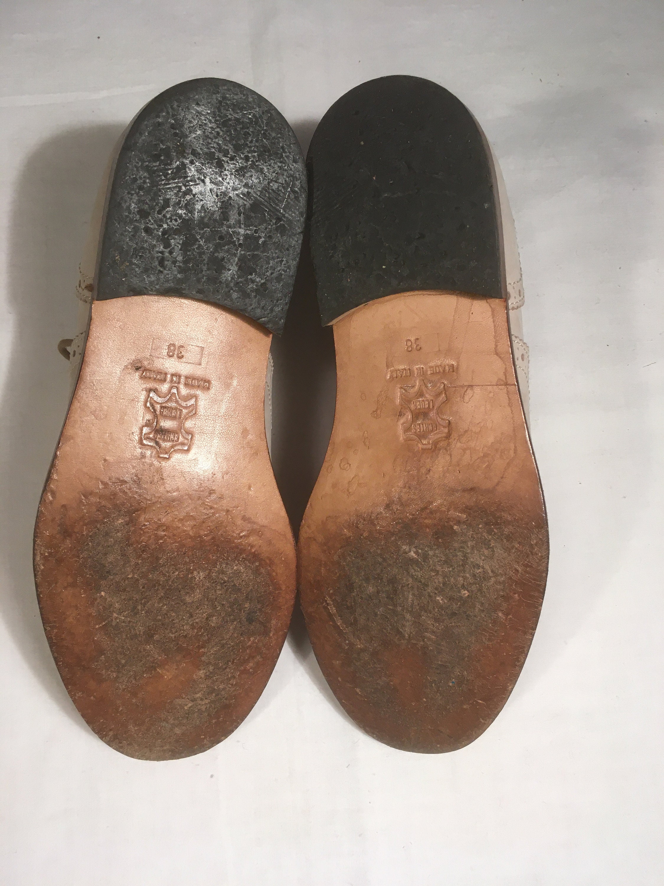 靴 J.CREW U-TIP MOCCASIN Shoes Spectator Vtg J Crew Spectator Shoes 10.5M Wingtip Oxfords Brown White