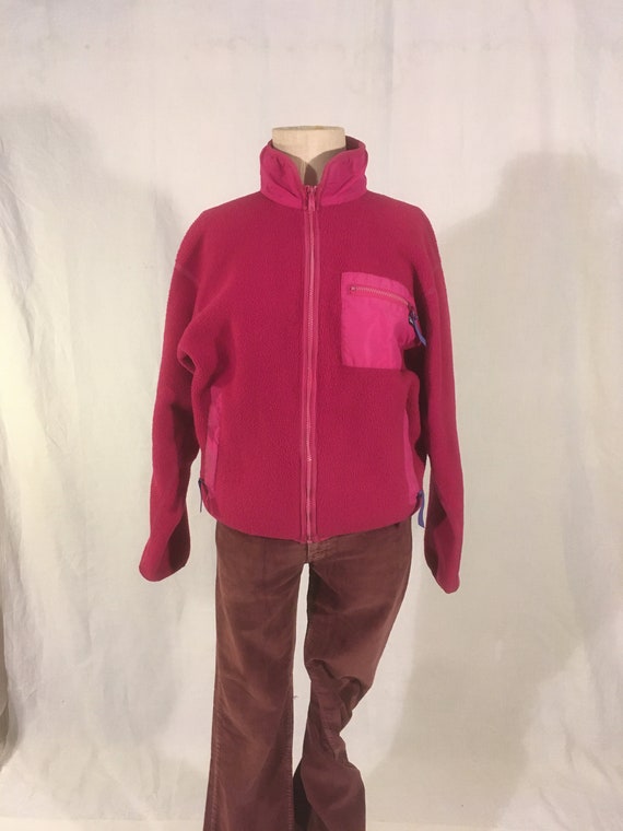 Vintage 90s Patagonia 25029 With Patch Womens Fleece Zip up Pink