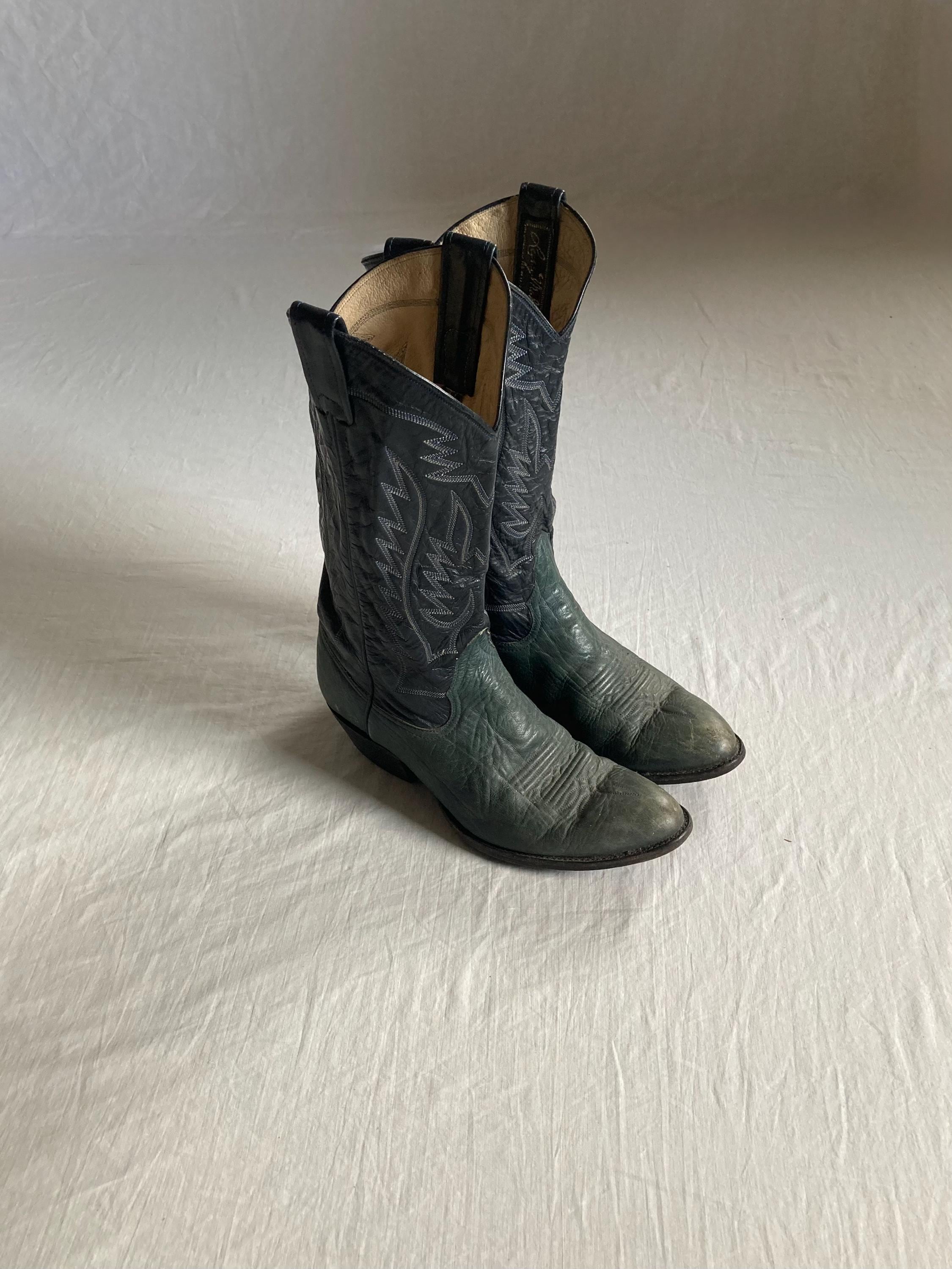 Bottes Cowboy Laredo En Cuir Marron Pour Femme Taille 8N - Occasion Très Bon état