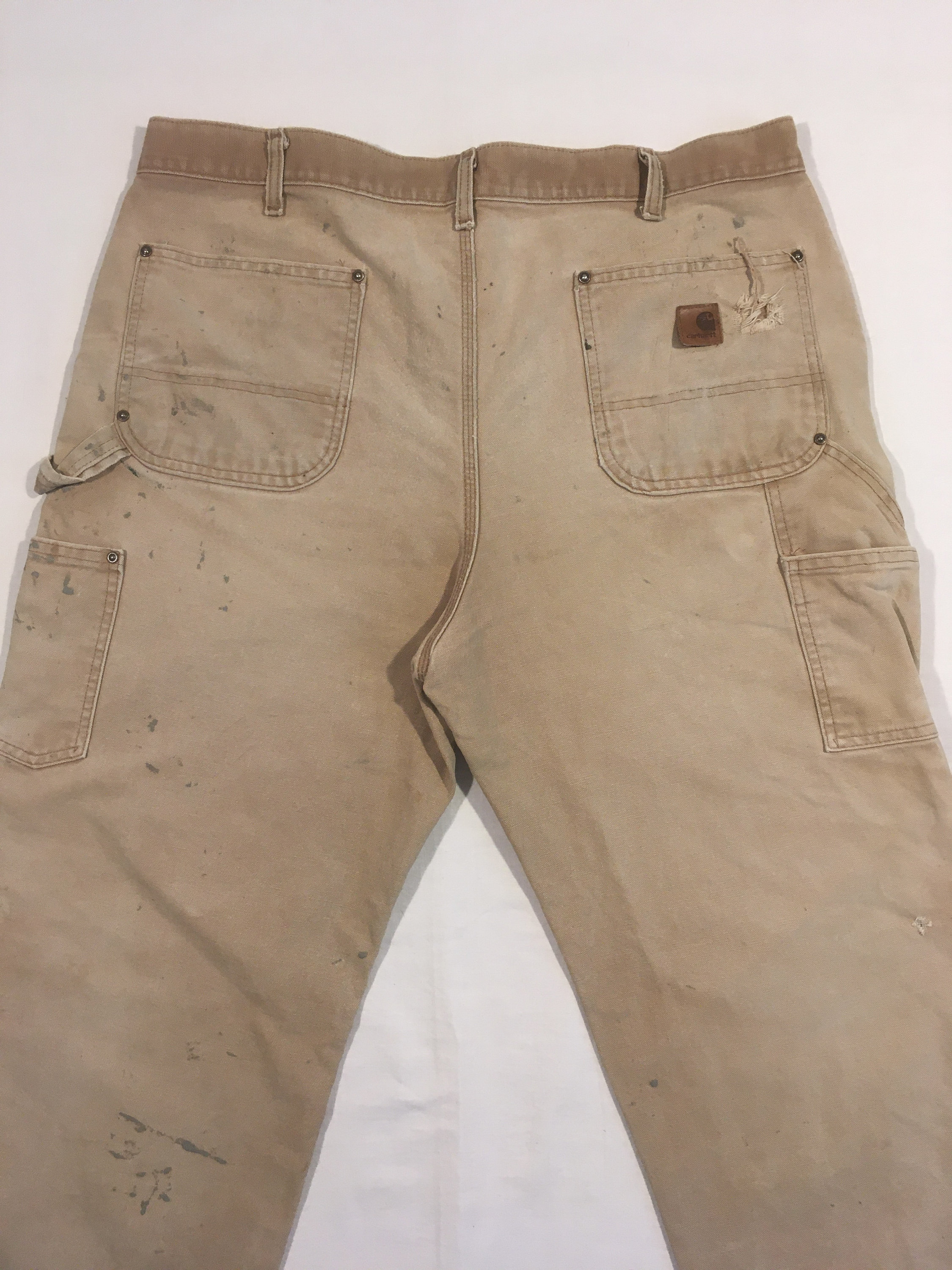 Vintage Carhartt B136 Double Knee Brown Duck Canvas Original