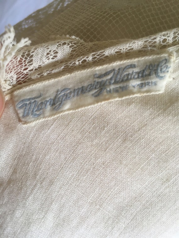 vintage antique dress montgomery ward co white si… - image 8