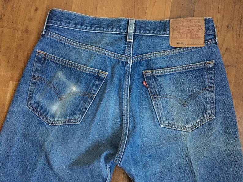 vintage levis 501 xx blue jeans made in usa 31 x 31 image 6