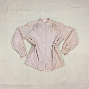 vintage 70s French connection pale clay pink cotton button up blouse