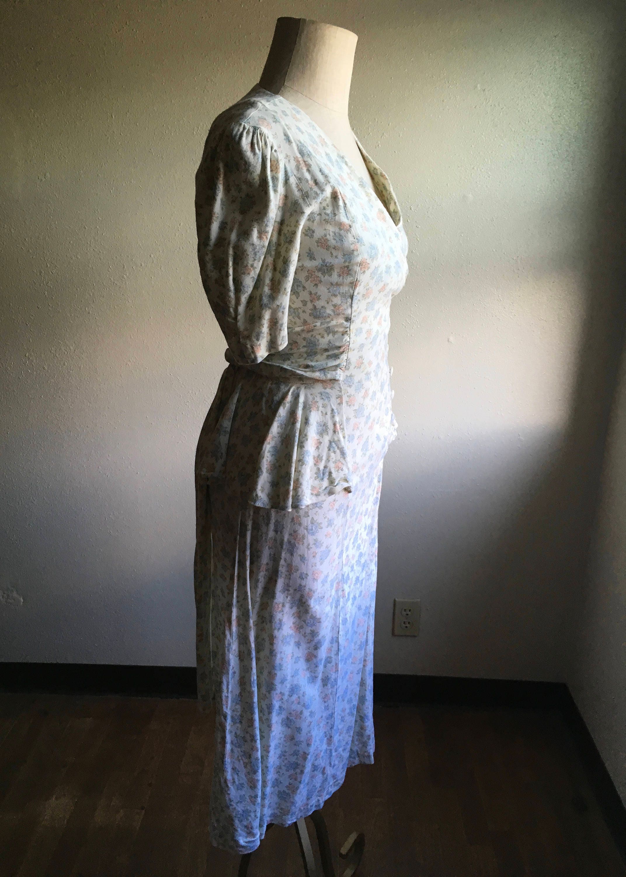 Vintage 80s Does 50s Jodi Schwartz for Bill Berman Floral Etsy