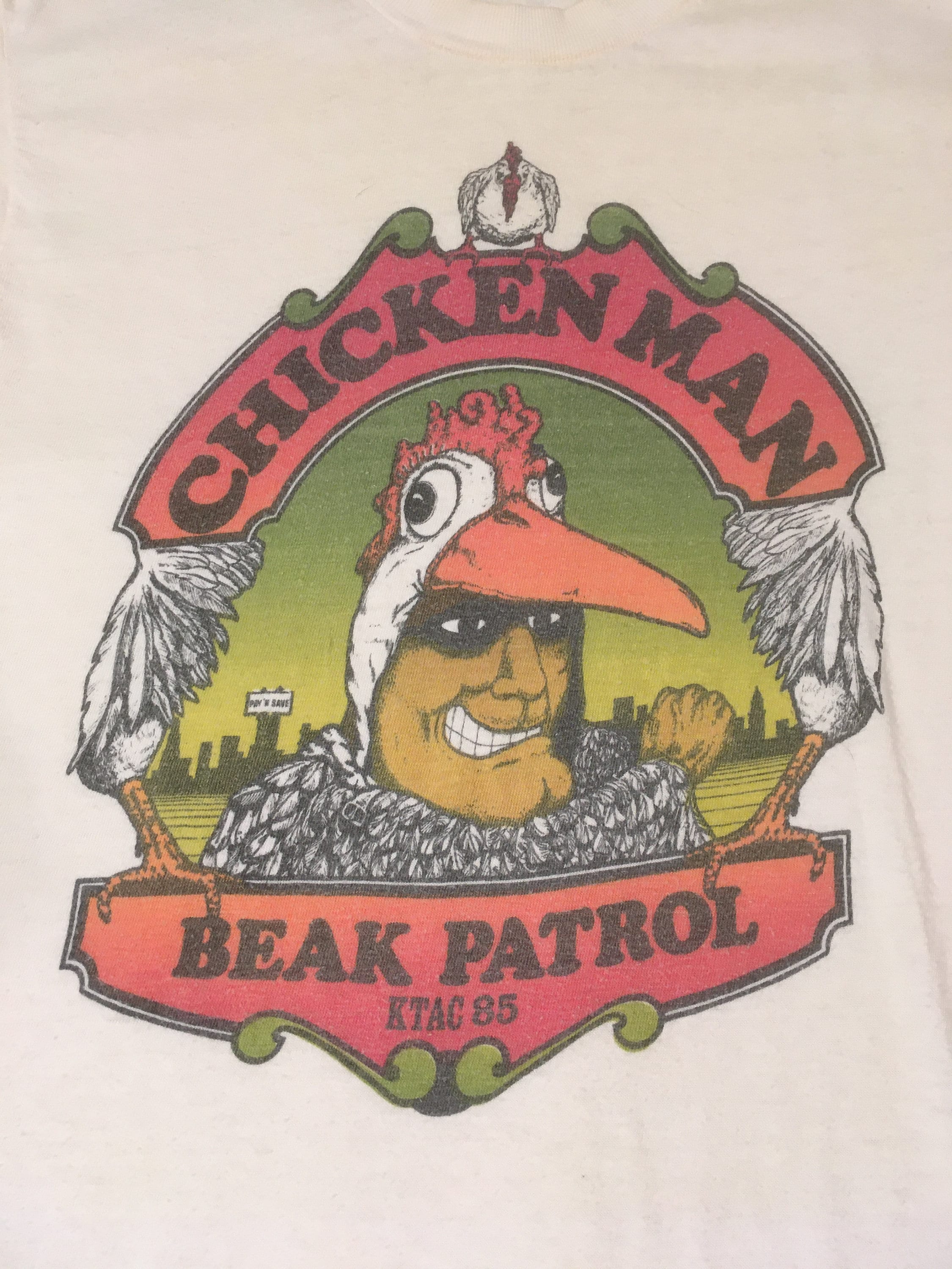 Vintage 70s Ktac 85 Chicken Man Beak Patrol Tacoma WA Radio