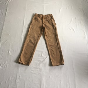 vintage carhartt B11 brown duck canvas dungarees work wear pants 28 29 x 30