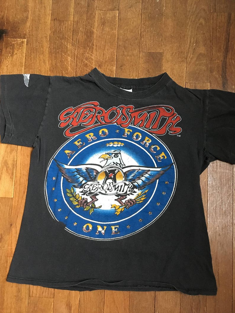 Vintage 80s Aerosmith Aero-force One Tour 1986 Concert Tee - Etsy