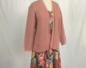 1960s Barclay Wool & Mohair Cardigan | Vintage Mens Large Button