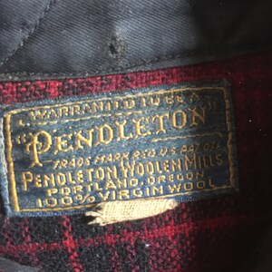 Vintage 40s Pendleton Wool Board Shirt Red Plaid Hunter Made in Usa ...