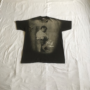 vintage jaren &#39;90 randy travis country gospel muziek gebleekt fruit van het weefgetouw gemaakt in usa ss t shirt