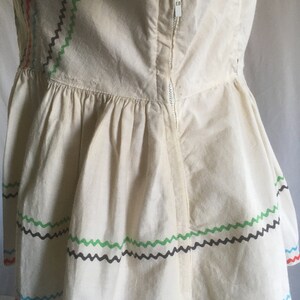 Vintage 40s Ric Rac Cotton Side Zip Peplum Fiesta Blouse 1940s Womens ...