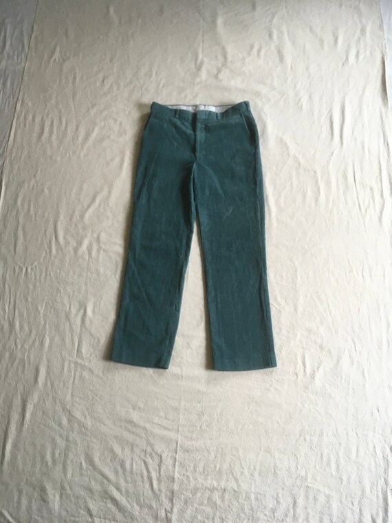 vintage 80s le tigre sage green corduroy trousers 