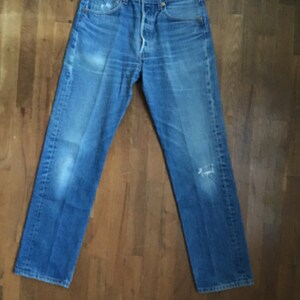 vintage levis 501 xx blue jeans made in usa 31 x 31 image 2