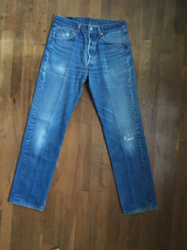 vintage levis 501 xx blue jeans made in usa 31 x 31 image 2