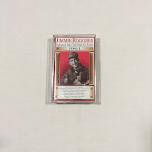 vintage jimmie rodgers cassette tape inducted into the hall of fame 1961 father of country music american blue yodeler