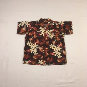 vintage 50er Jahre Kamehameha made in Hawaii Hawaiihemd mit tropischem Blumenmuster