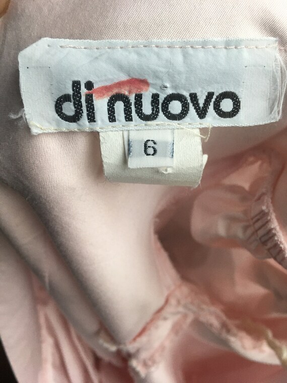 vintage 80s di nuovo v back pink cotton side zip … - image 9